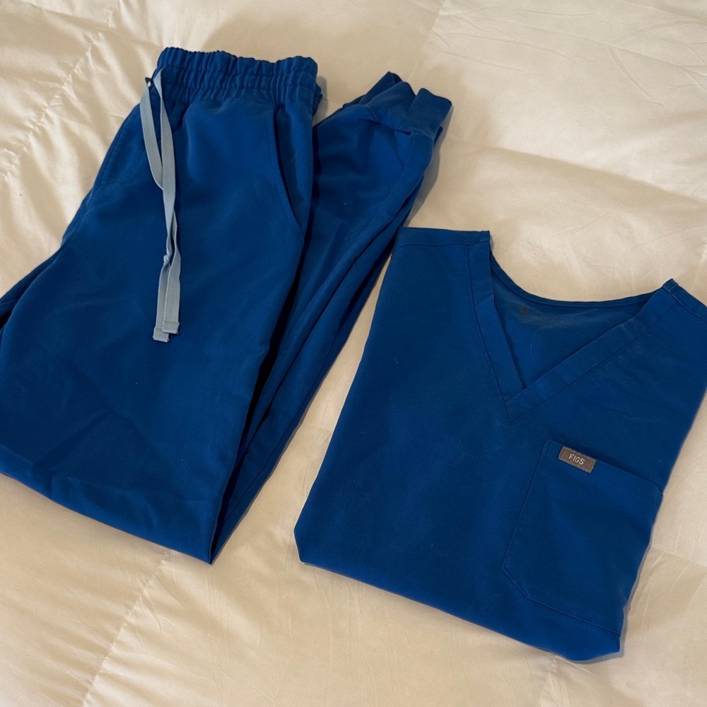 Figs Blue Track Pants & Joggers